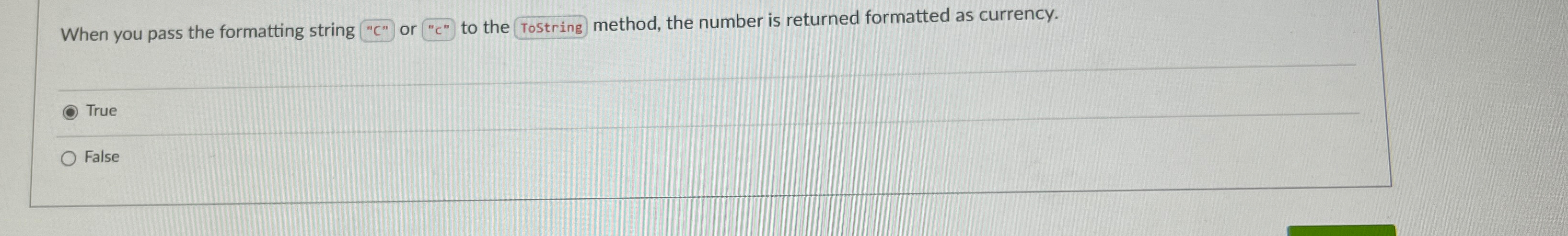 When you pass the formatting string or to the