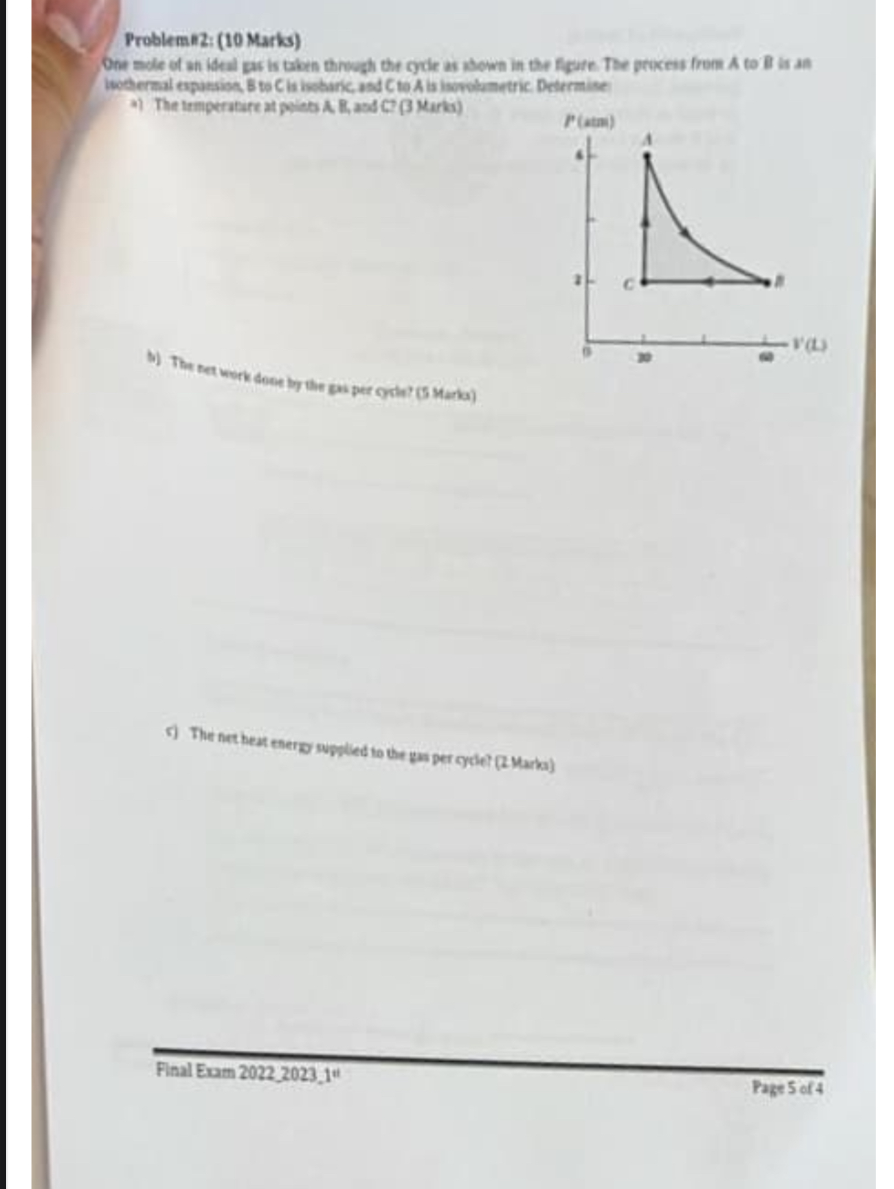 Problem: 2 : ( 1 0 Marks