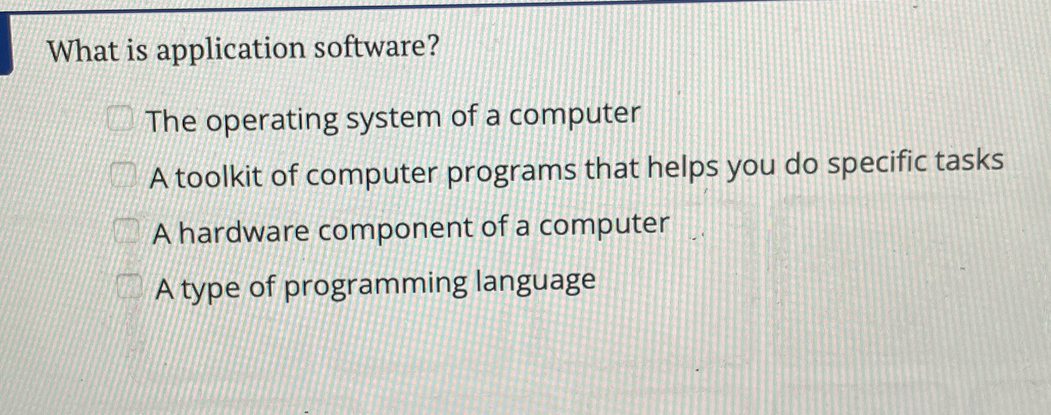What is application software? The operating