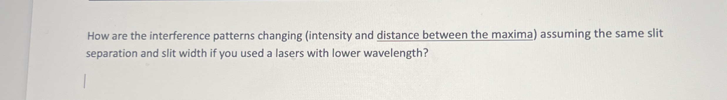 How are the interference patterns changing (