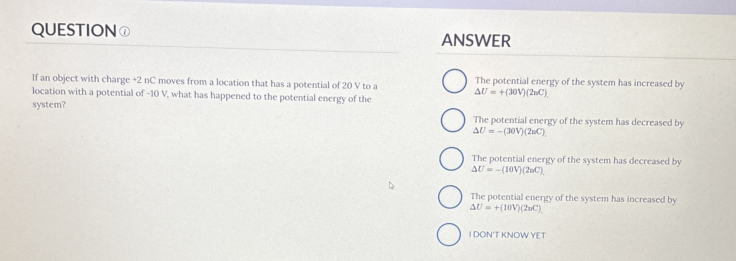 QUESTION ( 1 ) ANSWER If an object with charge +
