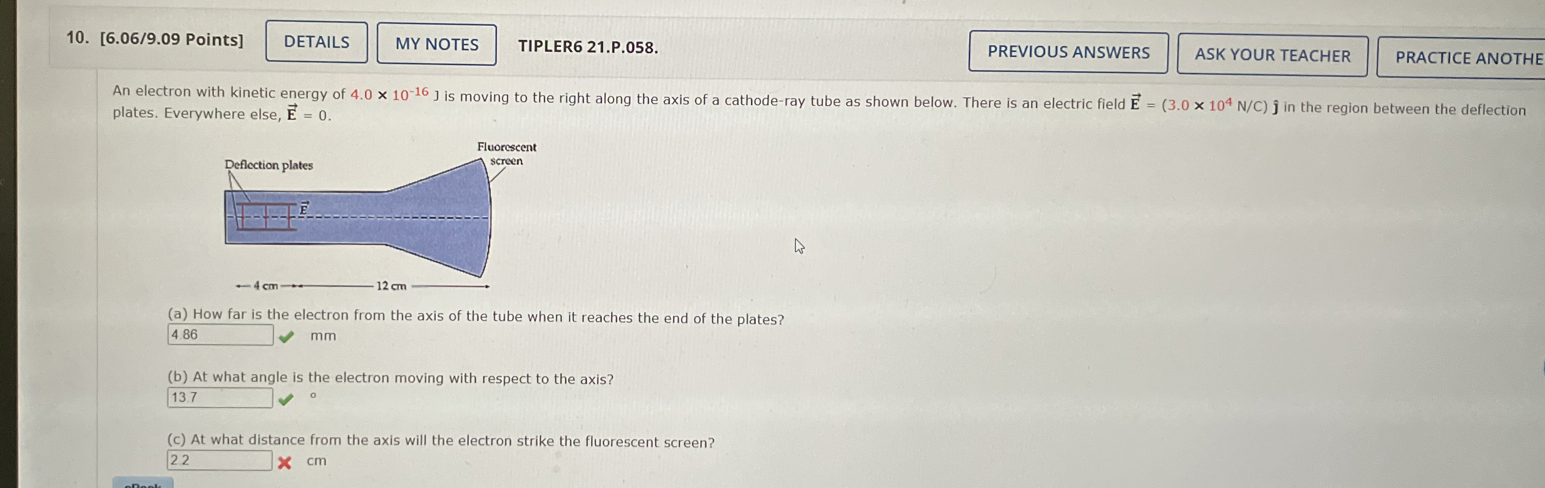 [ 6 . 0 6 / 9 . 0 9 Points ] TIPLER 6 2 1 . P . 0