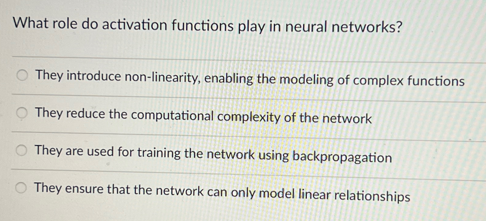 What role do activation functions play in neural