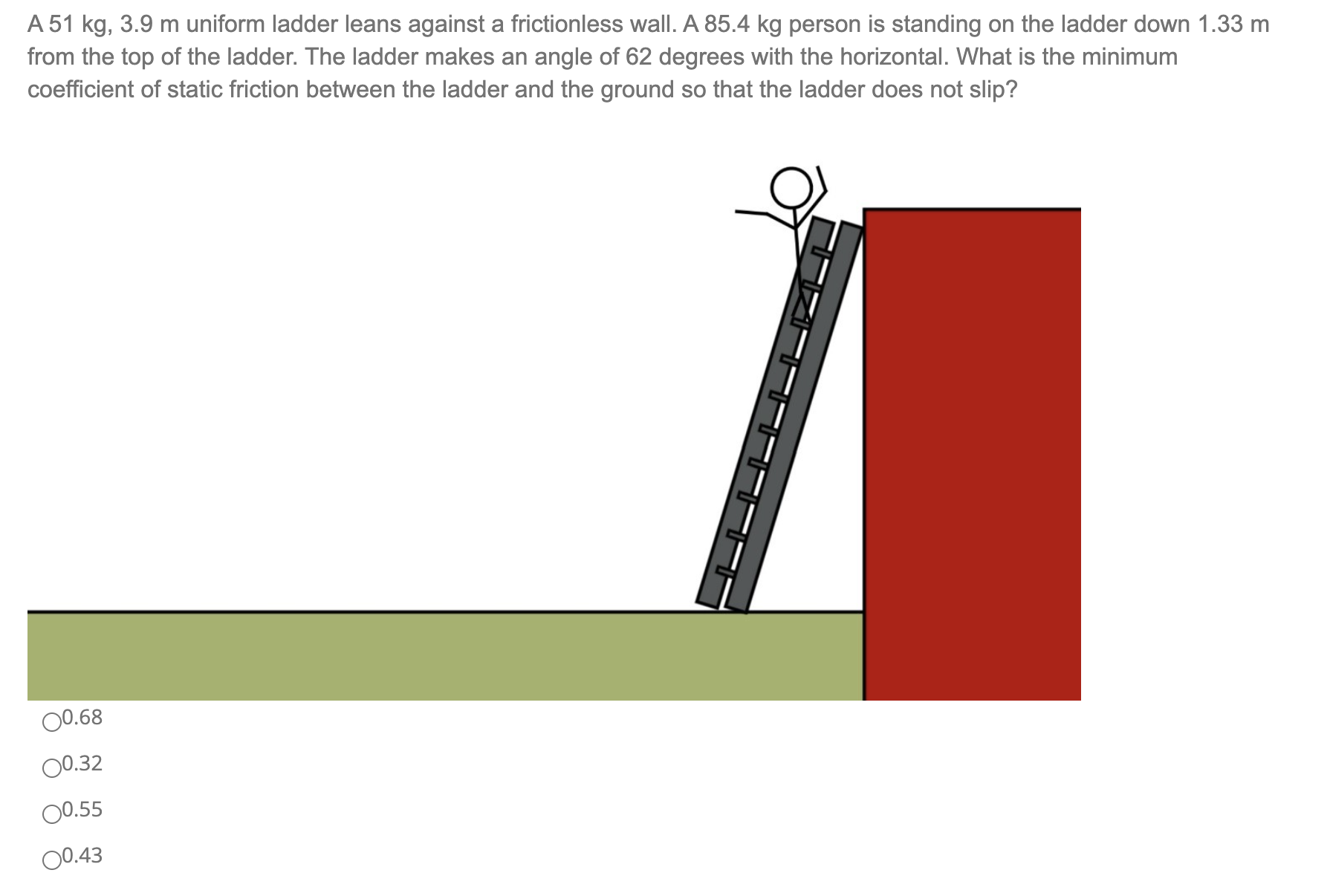 A \ ( 5 1 \ mathrm { ~kg } , 3 . 9 \ mathrm { ~m