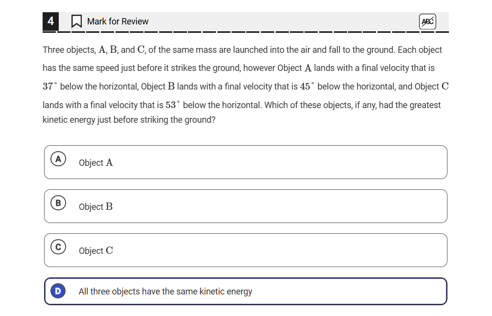 Three objects, \ ( \ mathrm { A } , \ mathrm { B
