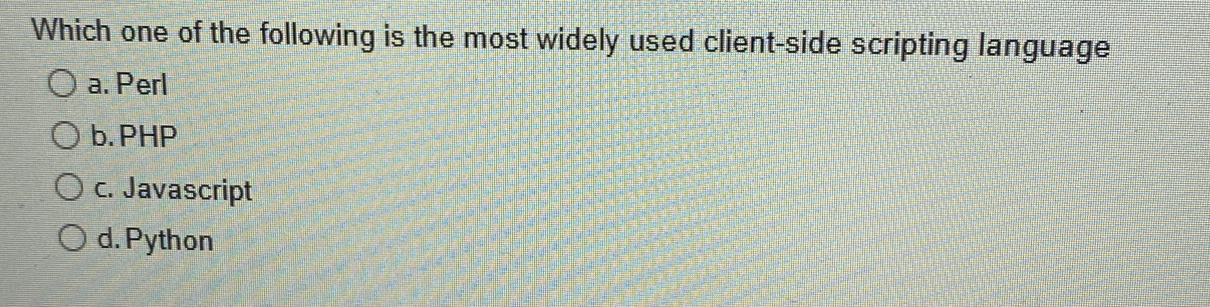 Which one of the following is the most widely