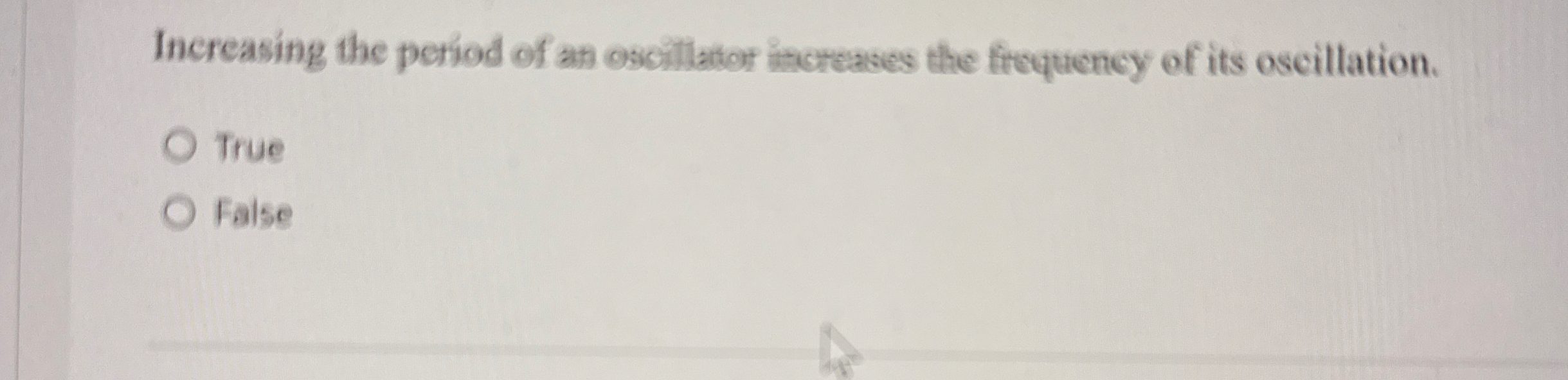Increasing the period of an oscillator increases