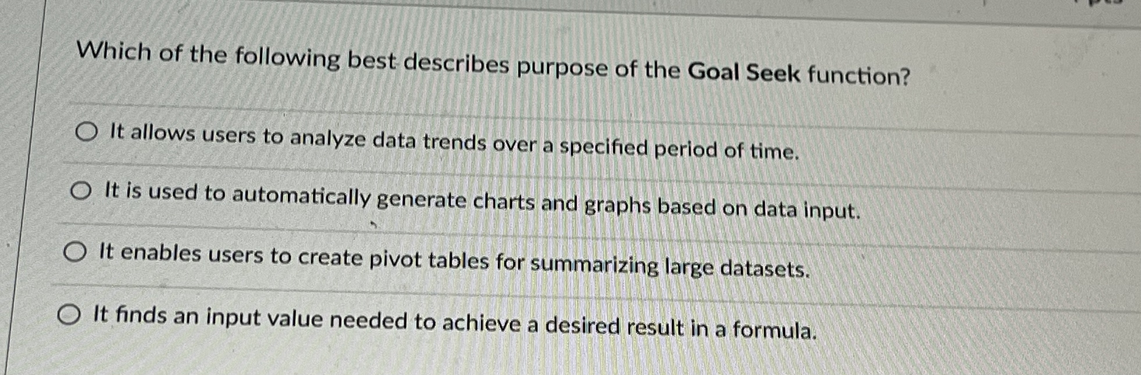 Which of the following best describes purpose of