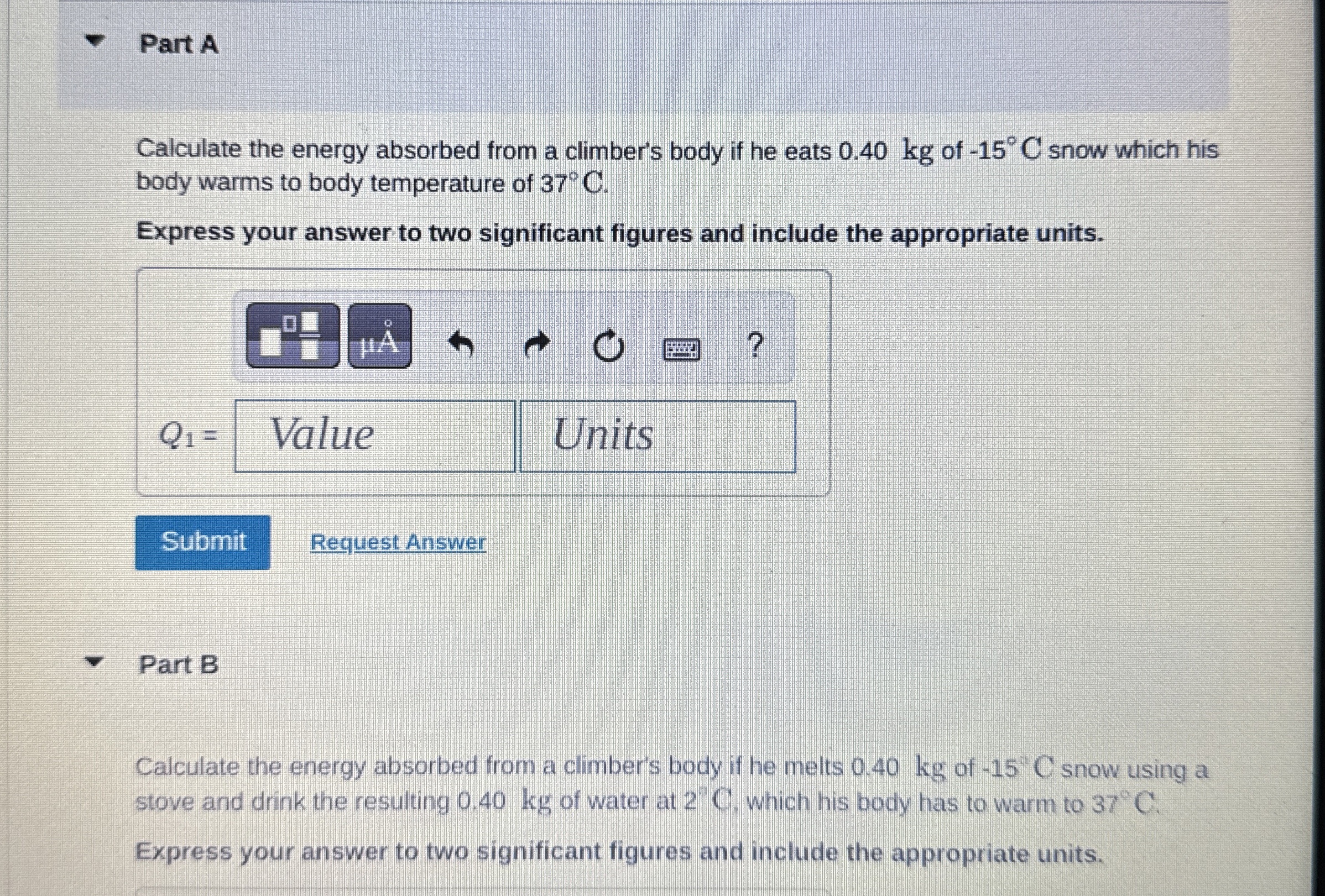 High - altitude mountain climbers do not eat