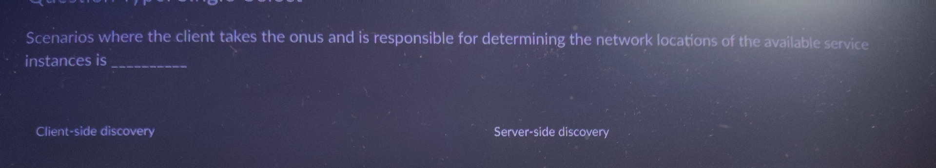 Scenarios where the client takes the onus and is