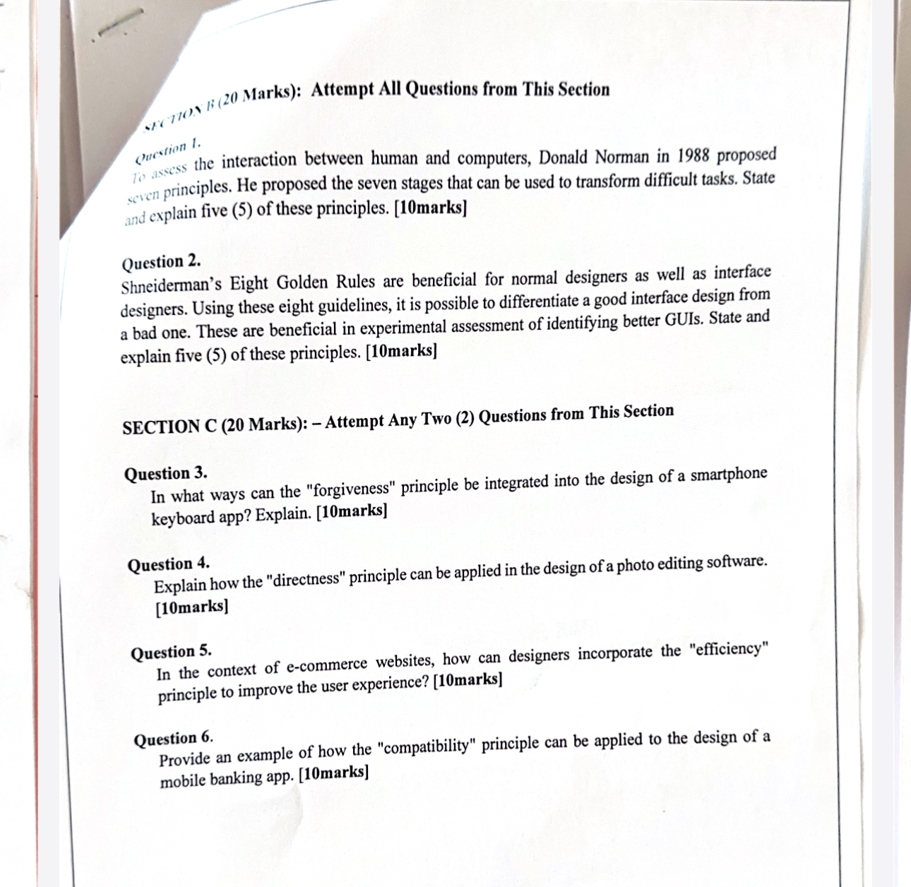 2 0 Marks ) : Attempt All Questions from This