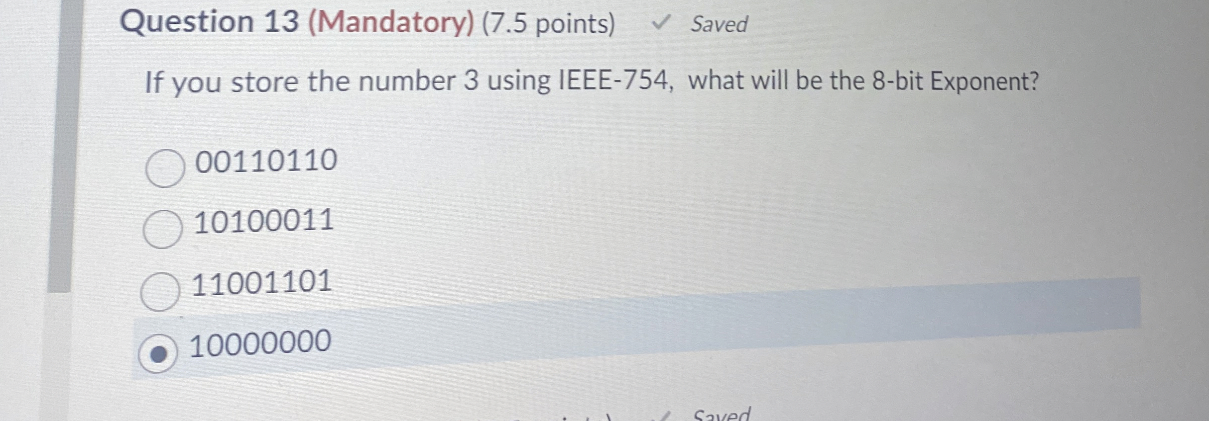Question 1 3 ( Mandatory ) ( 7 . 5 points ) Saved