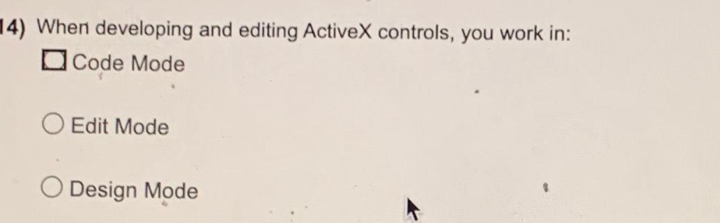 When developing and editing ActiveX controls, you