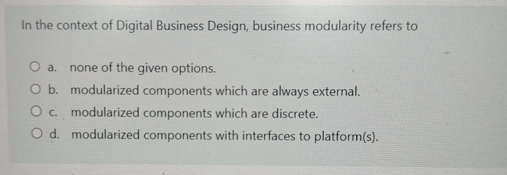 In the context of Digital Business Design,
