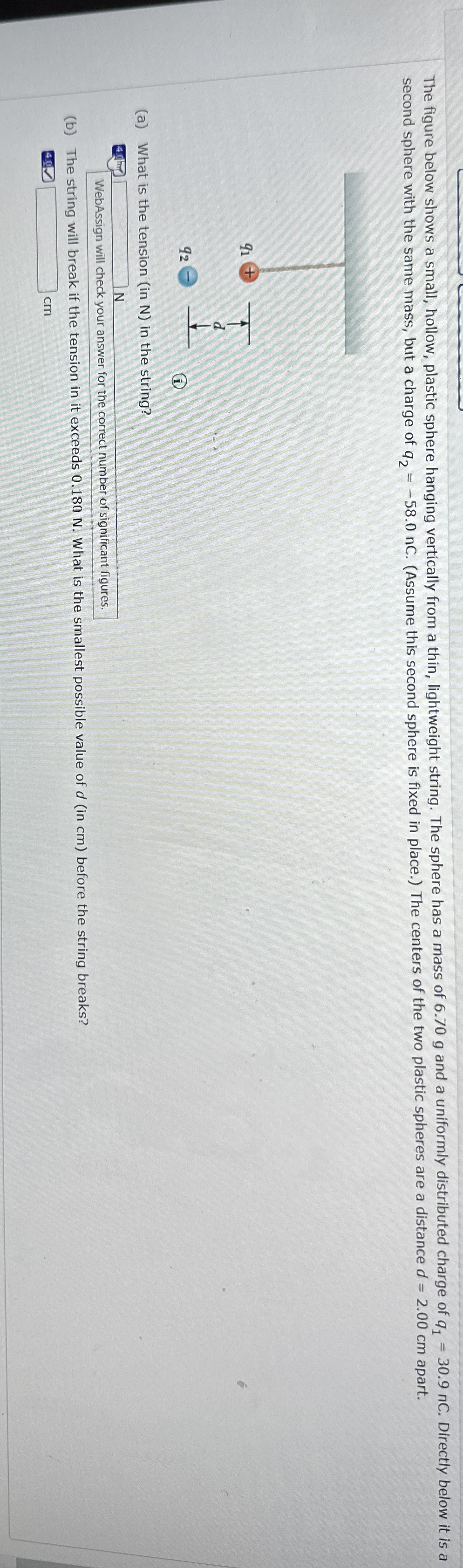 The figure below shows a small, hollow, plastic