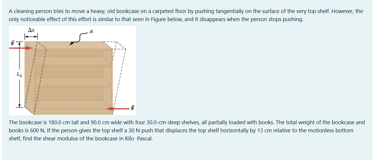 A cleaning person tries to move a heavy, old