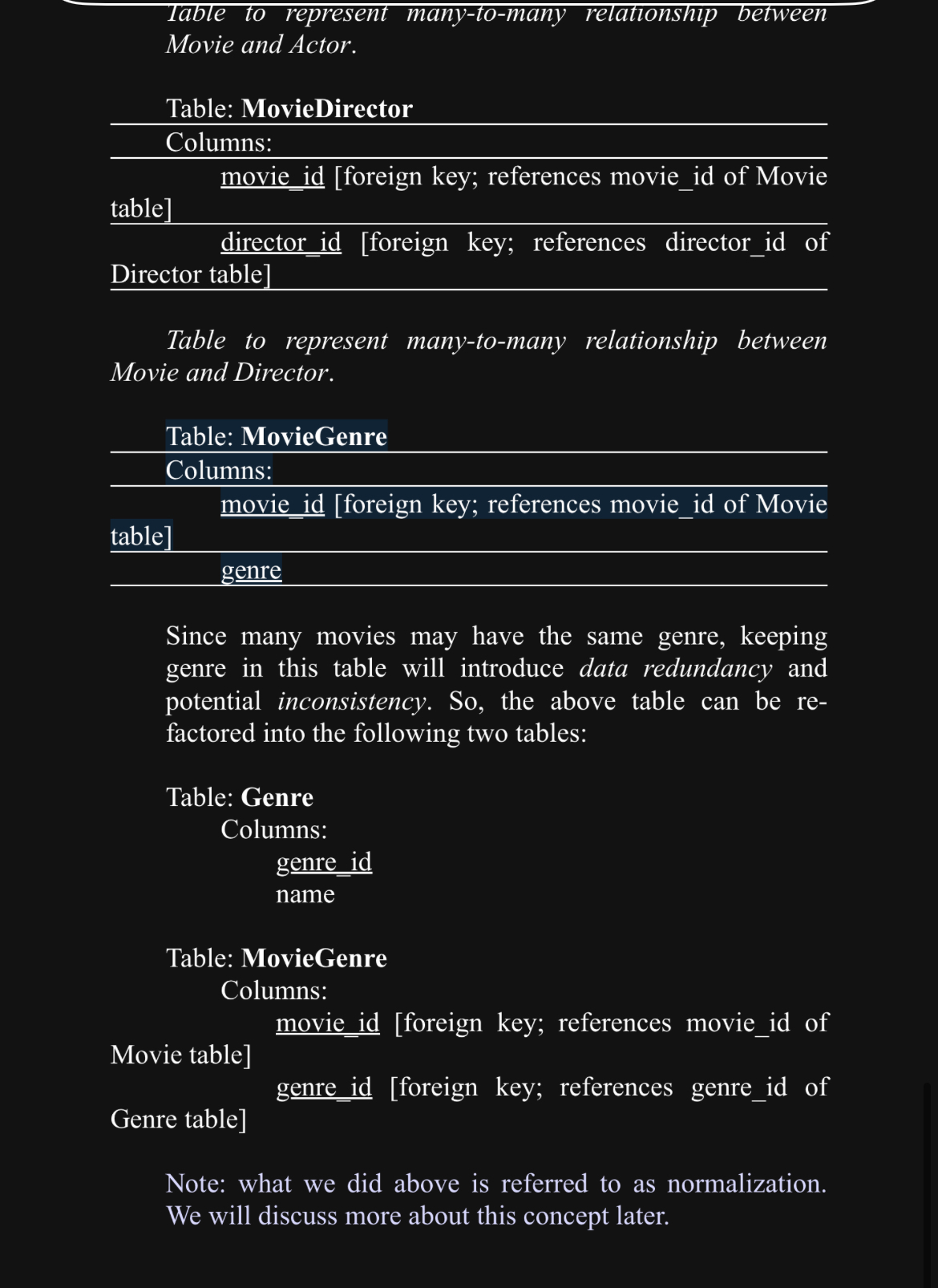 Follow the Example format of Logical design