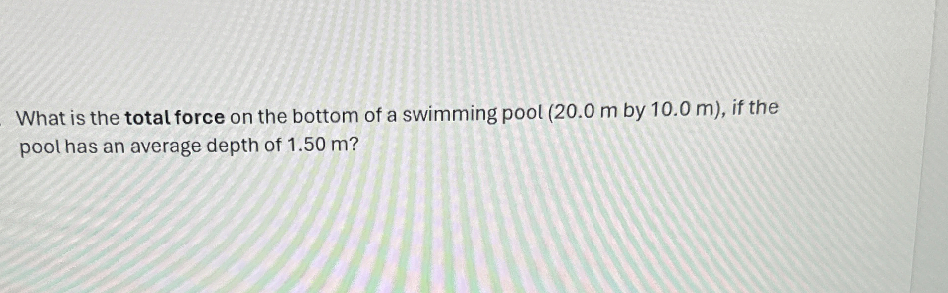What is the total force on the bottom of a