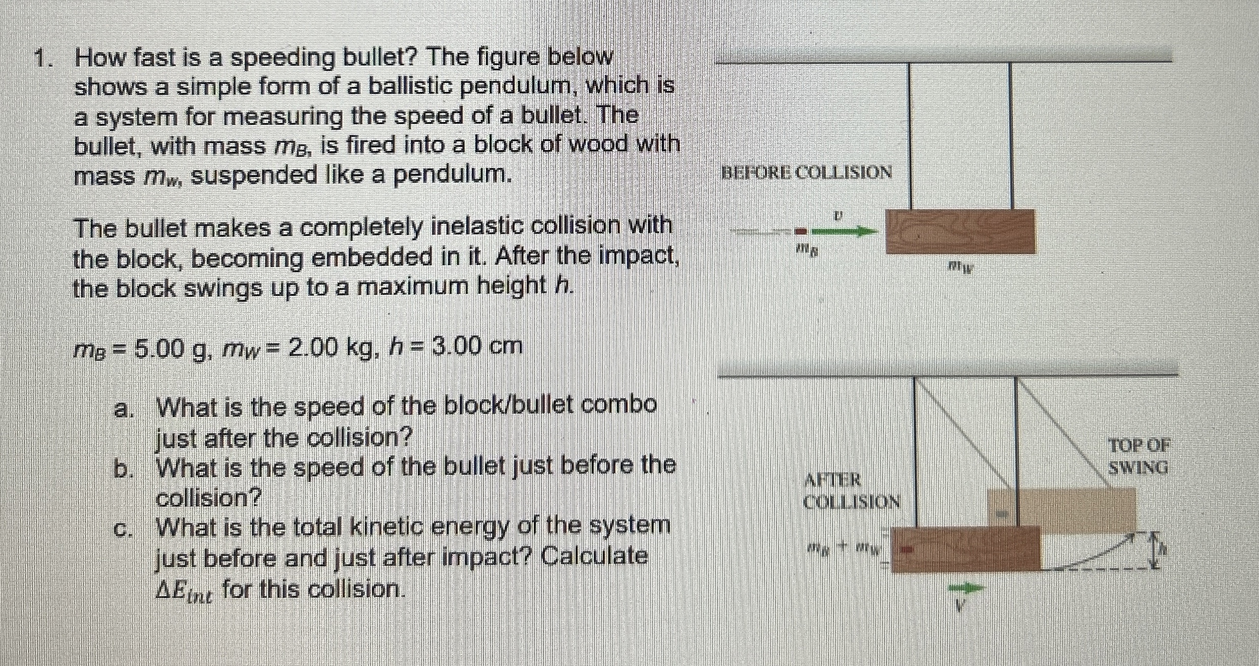 How fast is a speeding bullet? The figure below