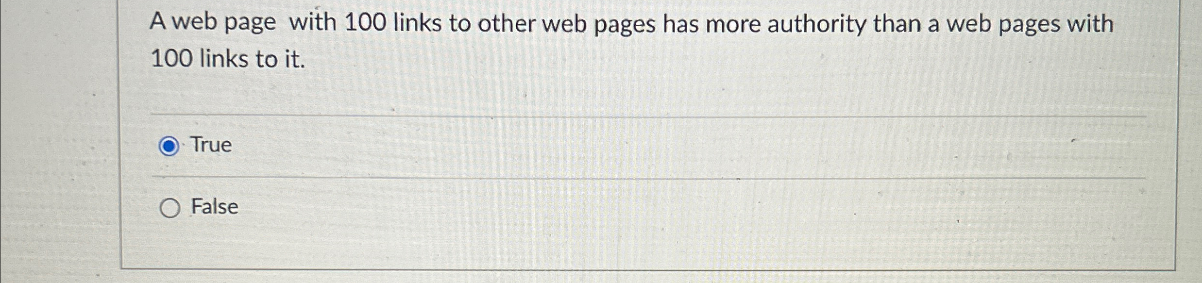 A web page with 1 0 0 links to other web pages