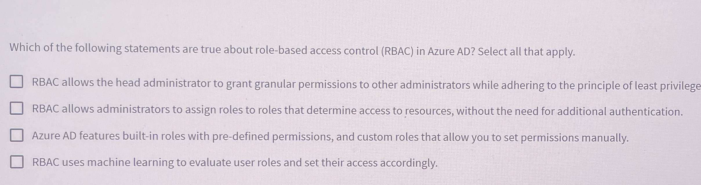 Which of the following statements are true about