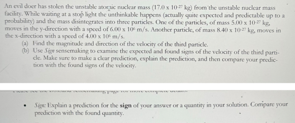 An evil doer has stolen the unstable atornic