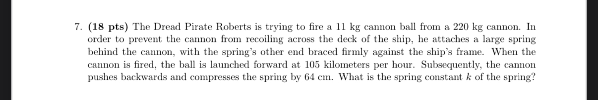 ( 1 8 pts ) The Dread Pirate Roberts is trying to