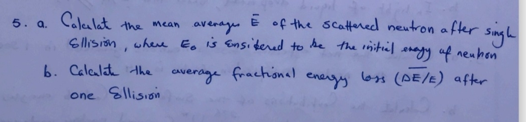 a . Calalat the mean average ? b a r ( E ) of the