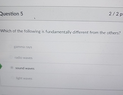 Question 5 2 2 p Which of the following is