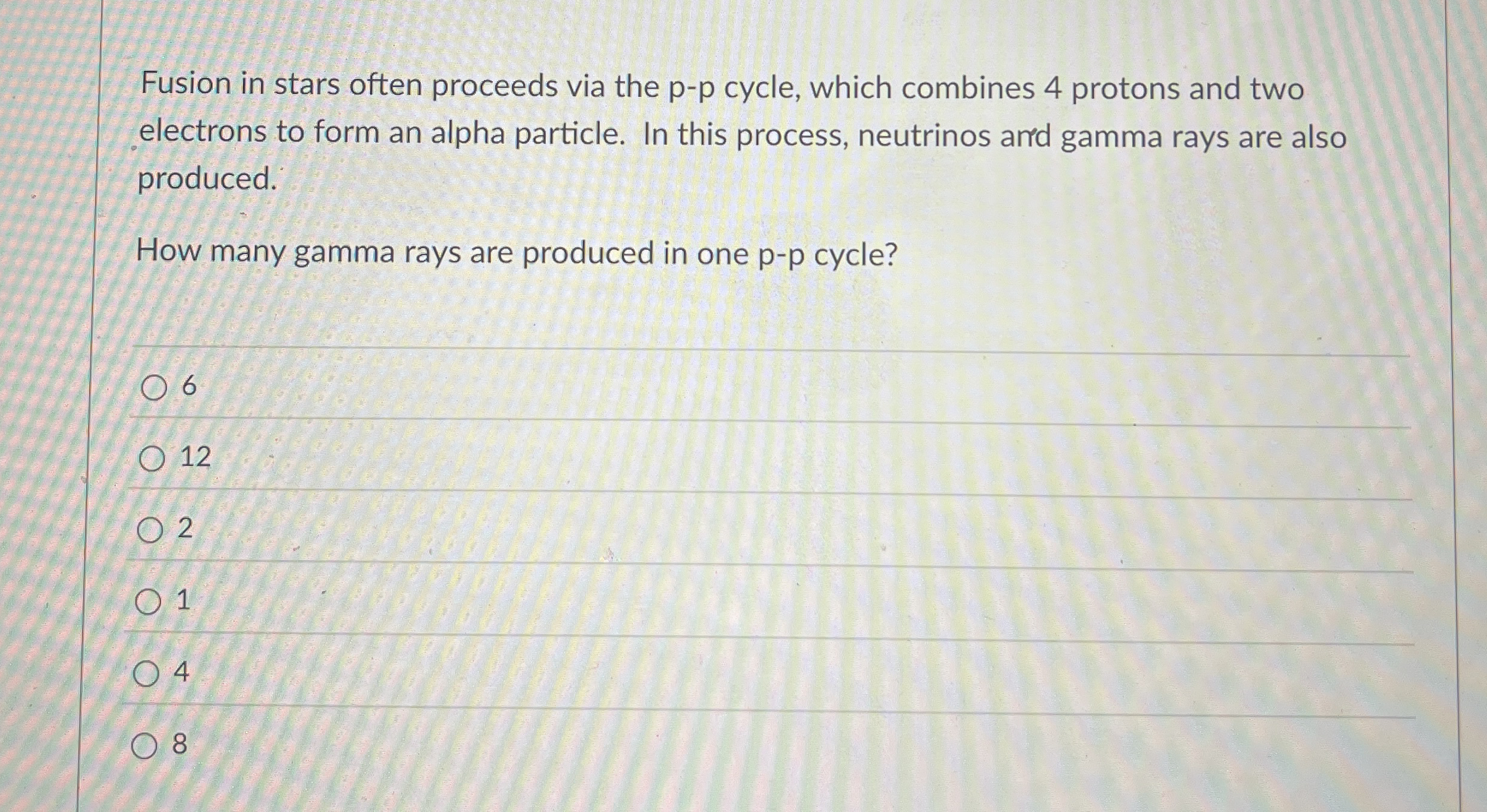Fusion in stars often proceeds via the p - p