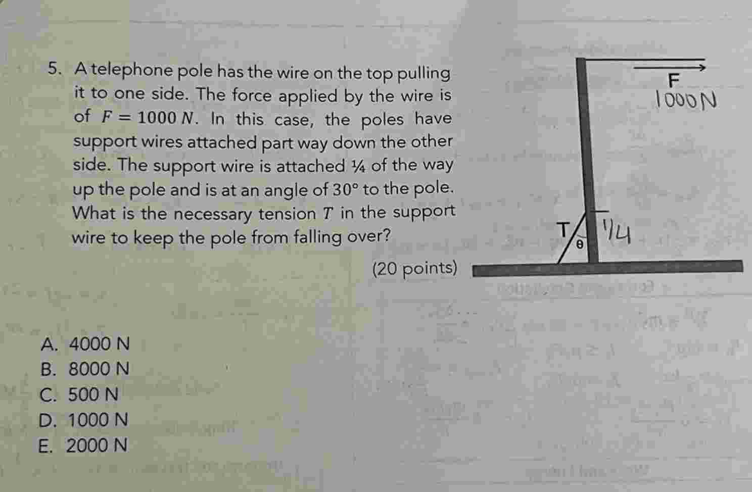 a telephone pole has the wire on the top pulling