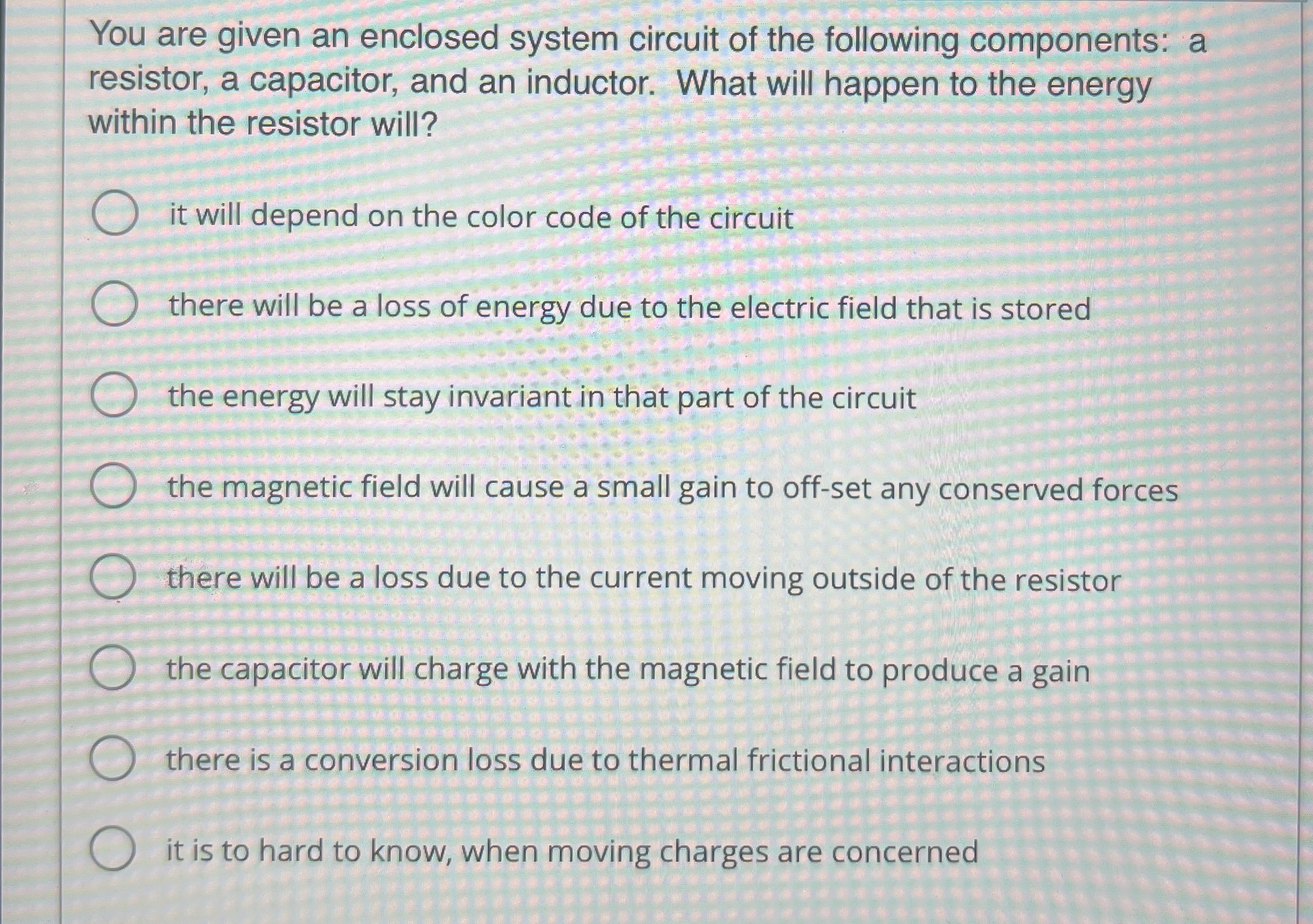 You are given an enclosed system circuit of the