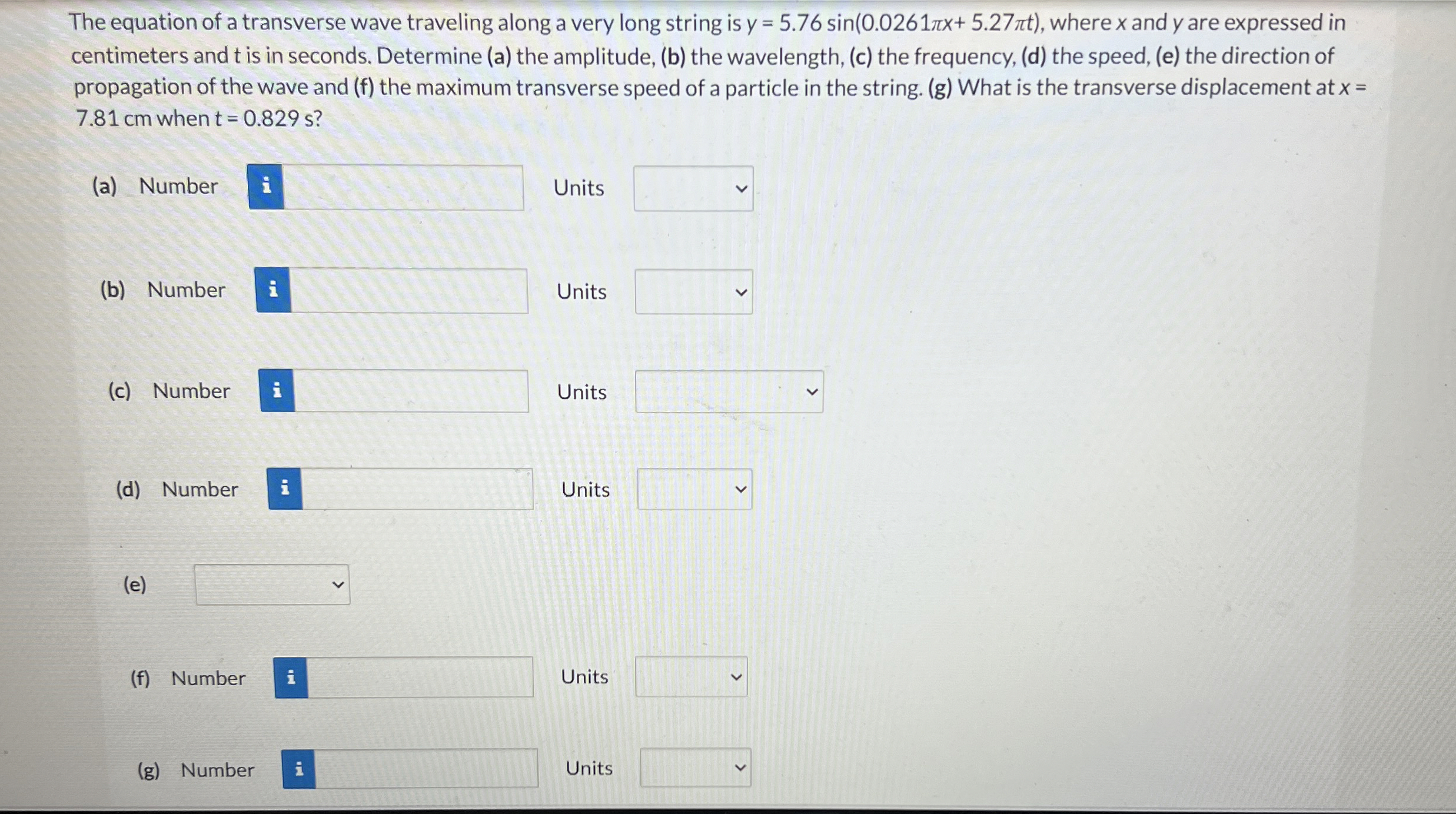 The equation of a transverse wave traveling along