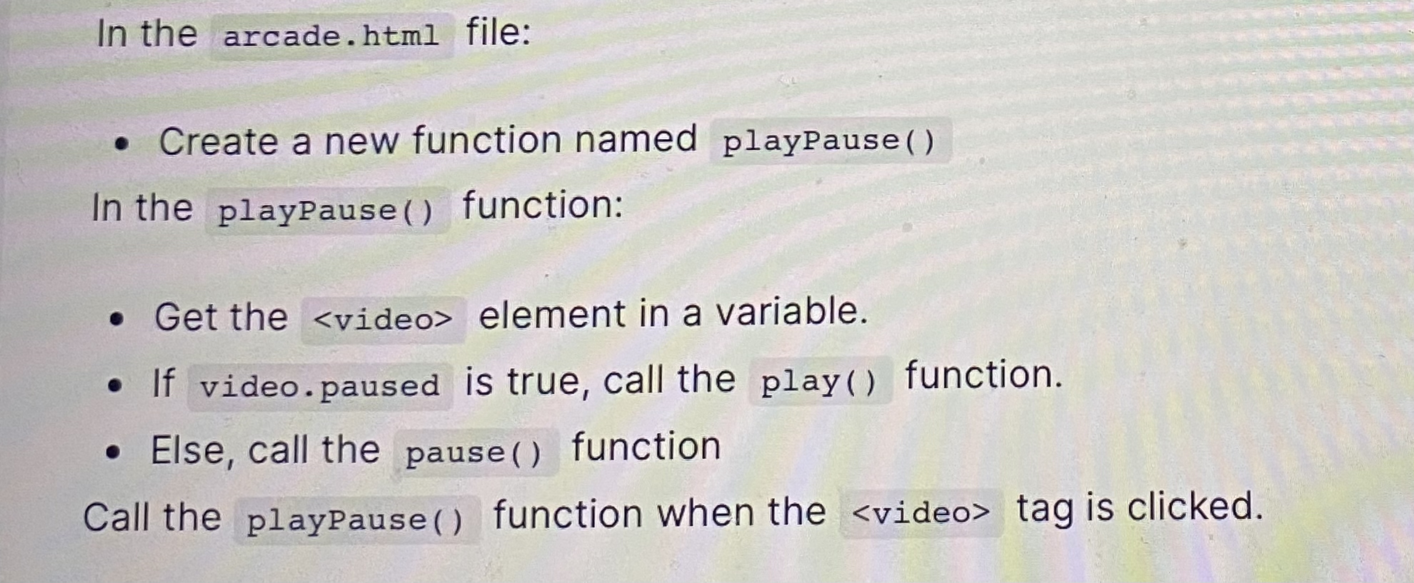 Create an arcade.html file: Create a new function