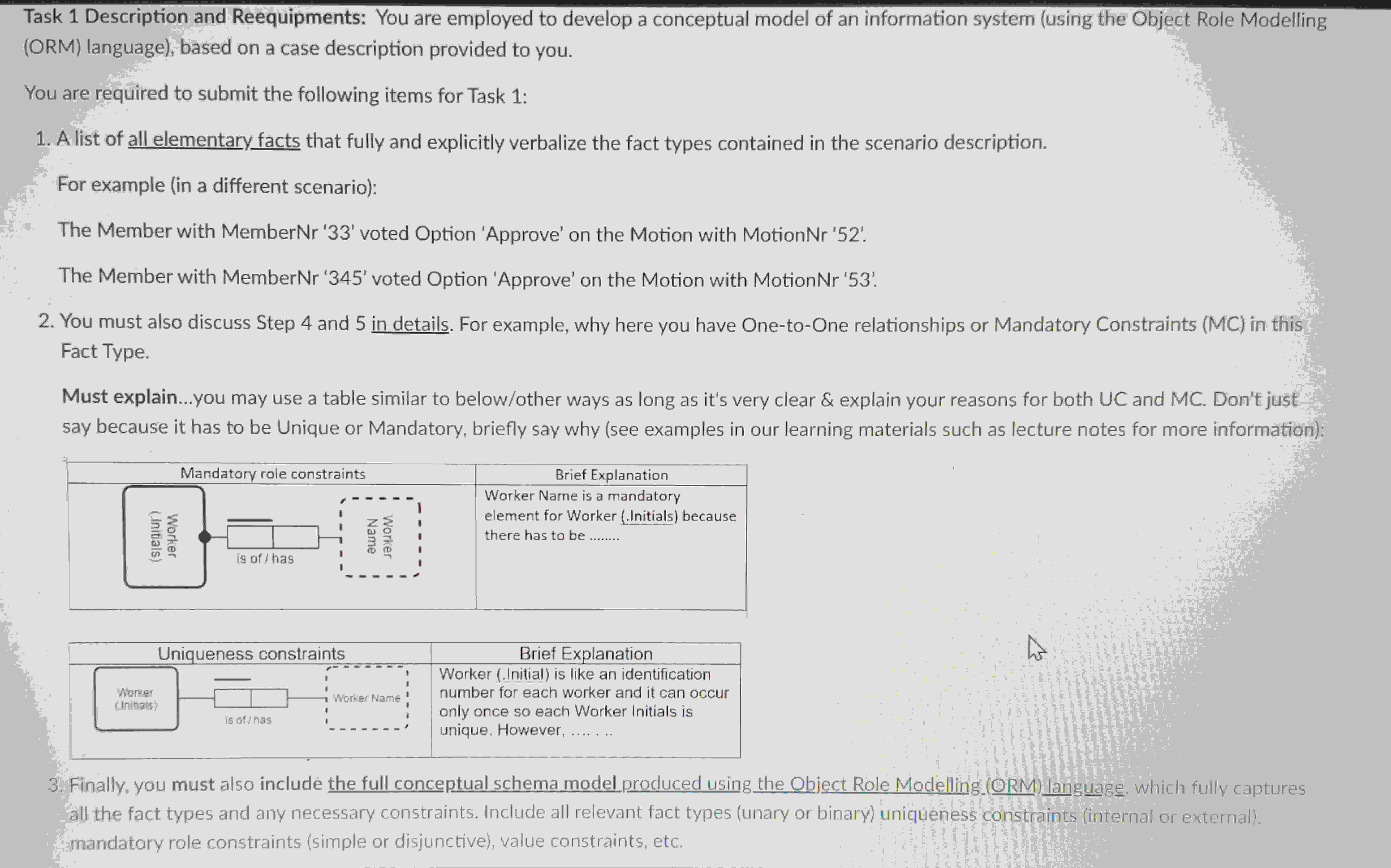 What you need to do Task 1 Below is a description