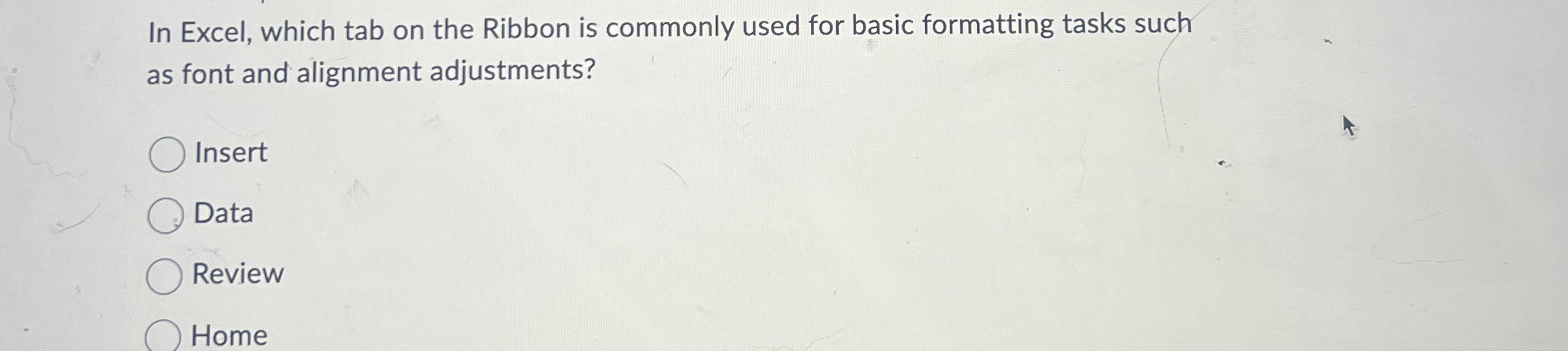 In Excel, which tab on the Ribbon is commonly