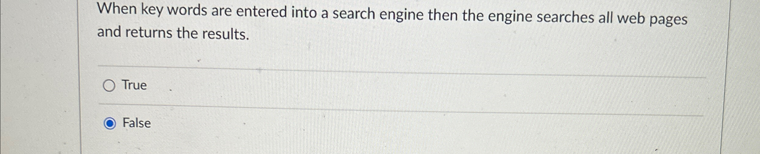 When key words are entered into a search engine