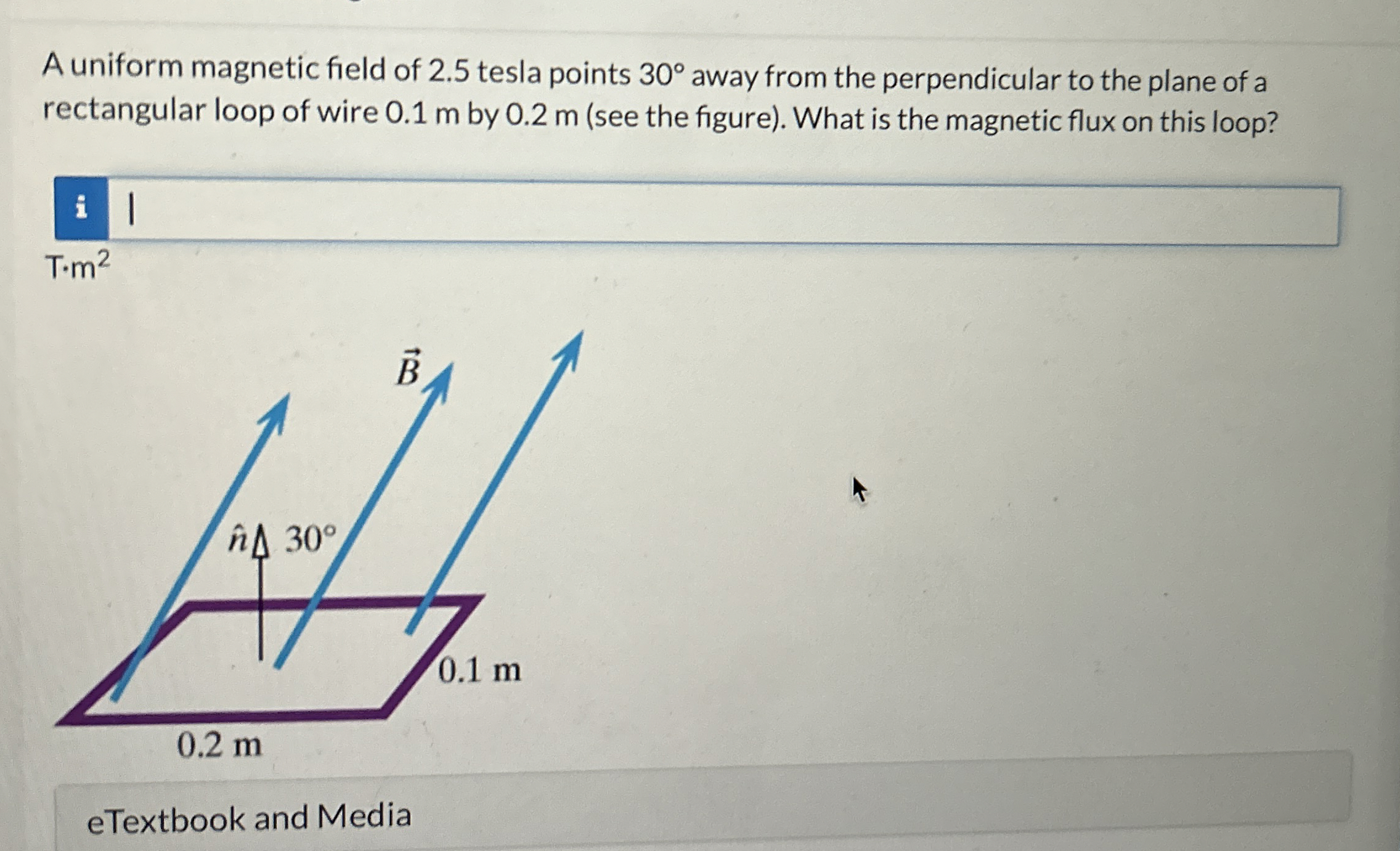 A uniform magnetic field of 2 . 5 tesla points 3