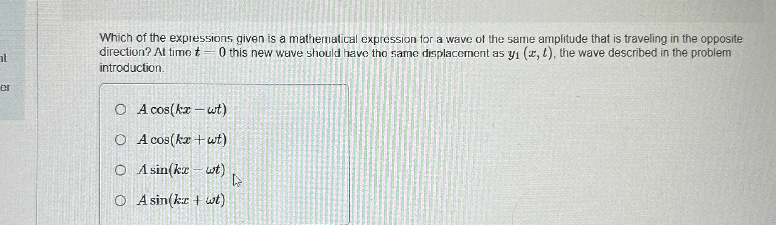Which of the expressions given is a mathematical