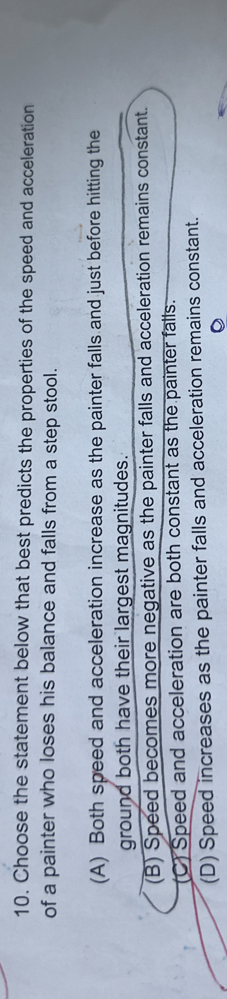 Choose the statement below that best predicts the