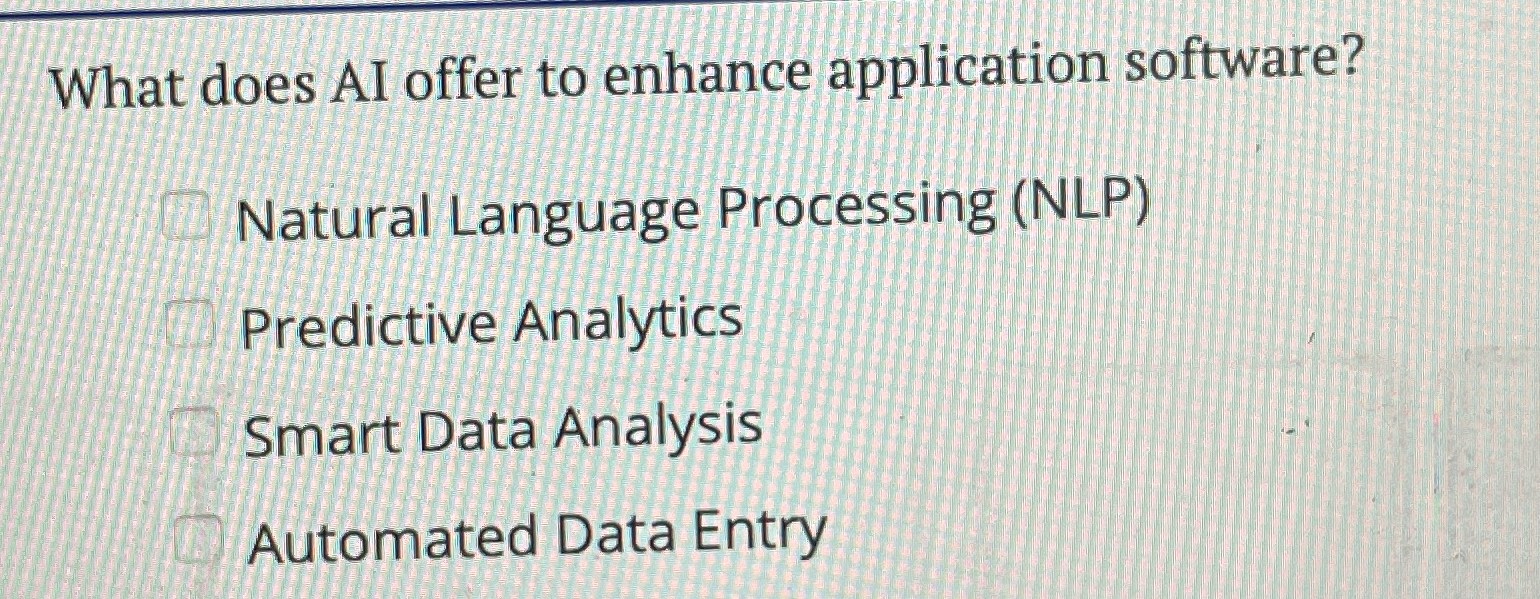 What does AI offer to enhance application
