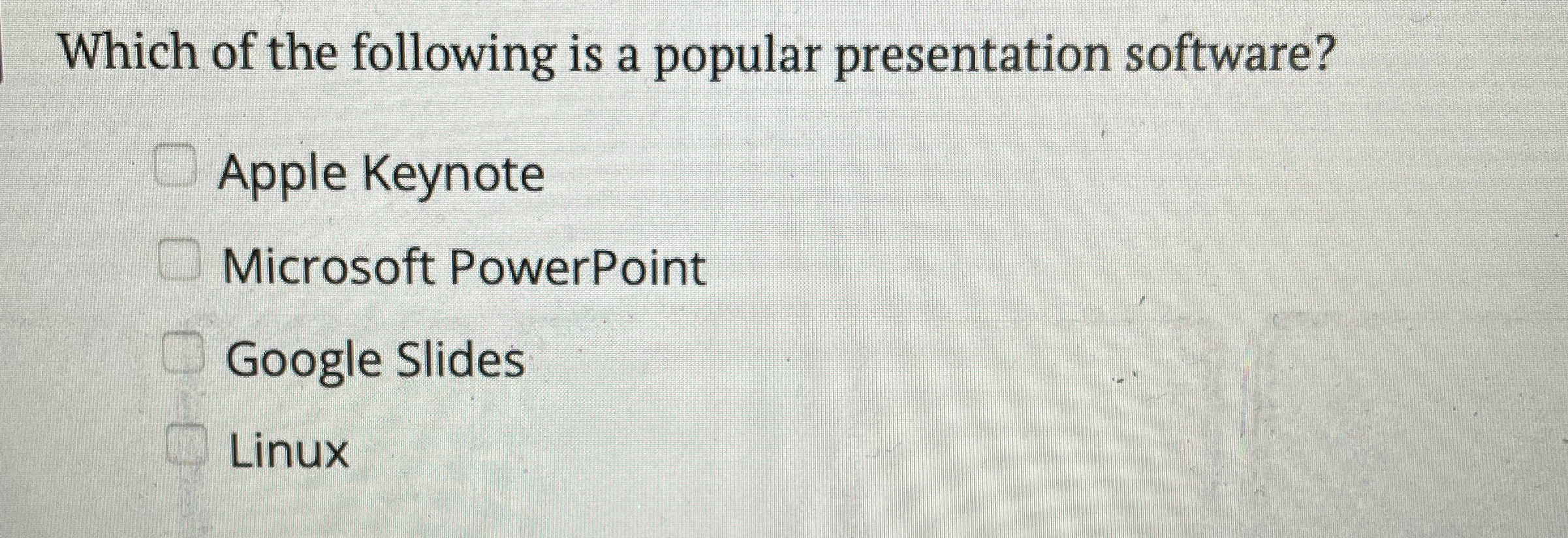 Which of the following is a popular presentation