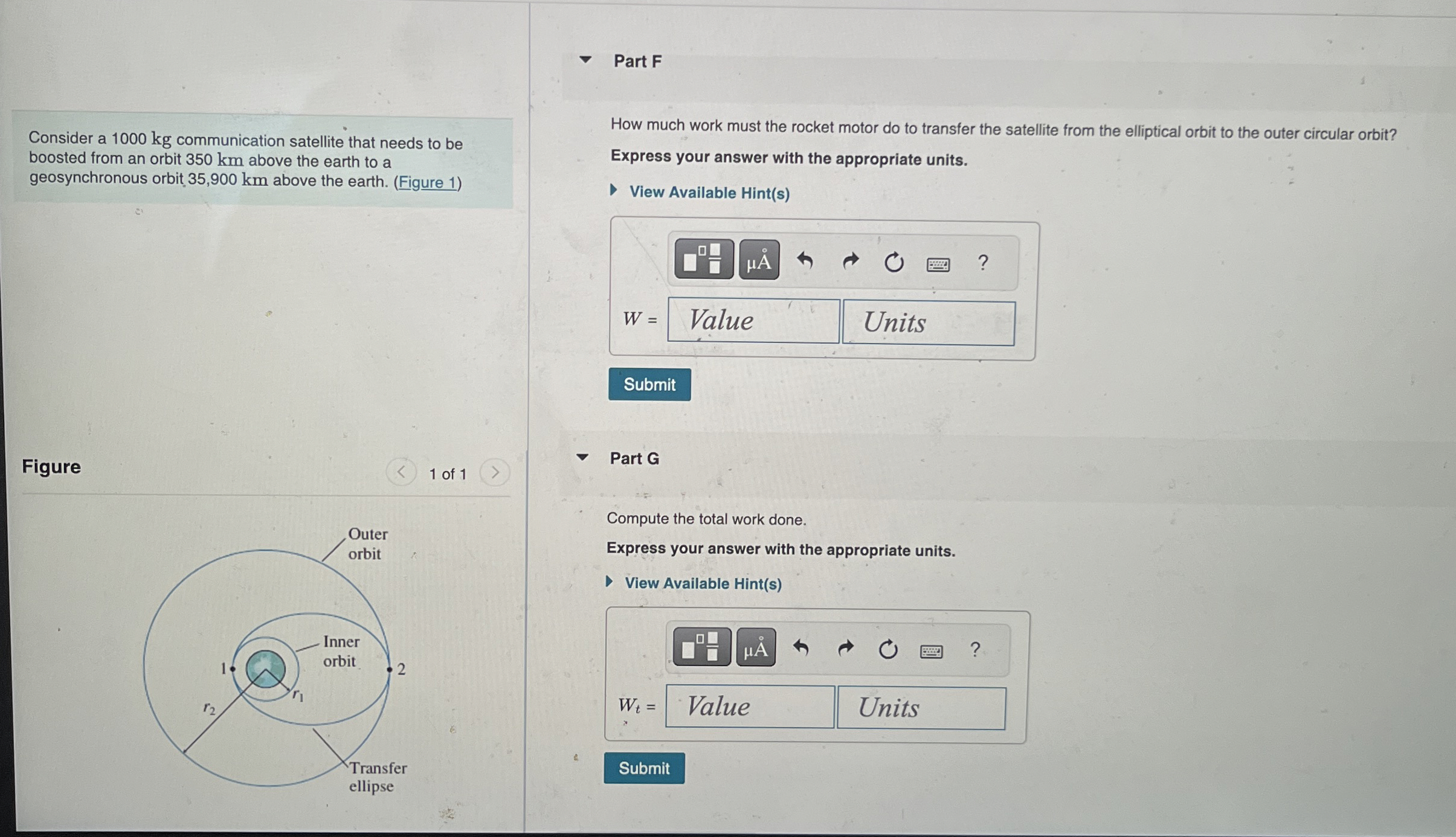 Consider a 1 0 0 0 kg communication satellite