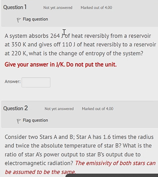 Consider two Stars A and B; Star A has 1 . 6