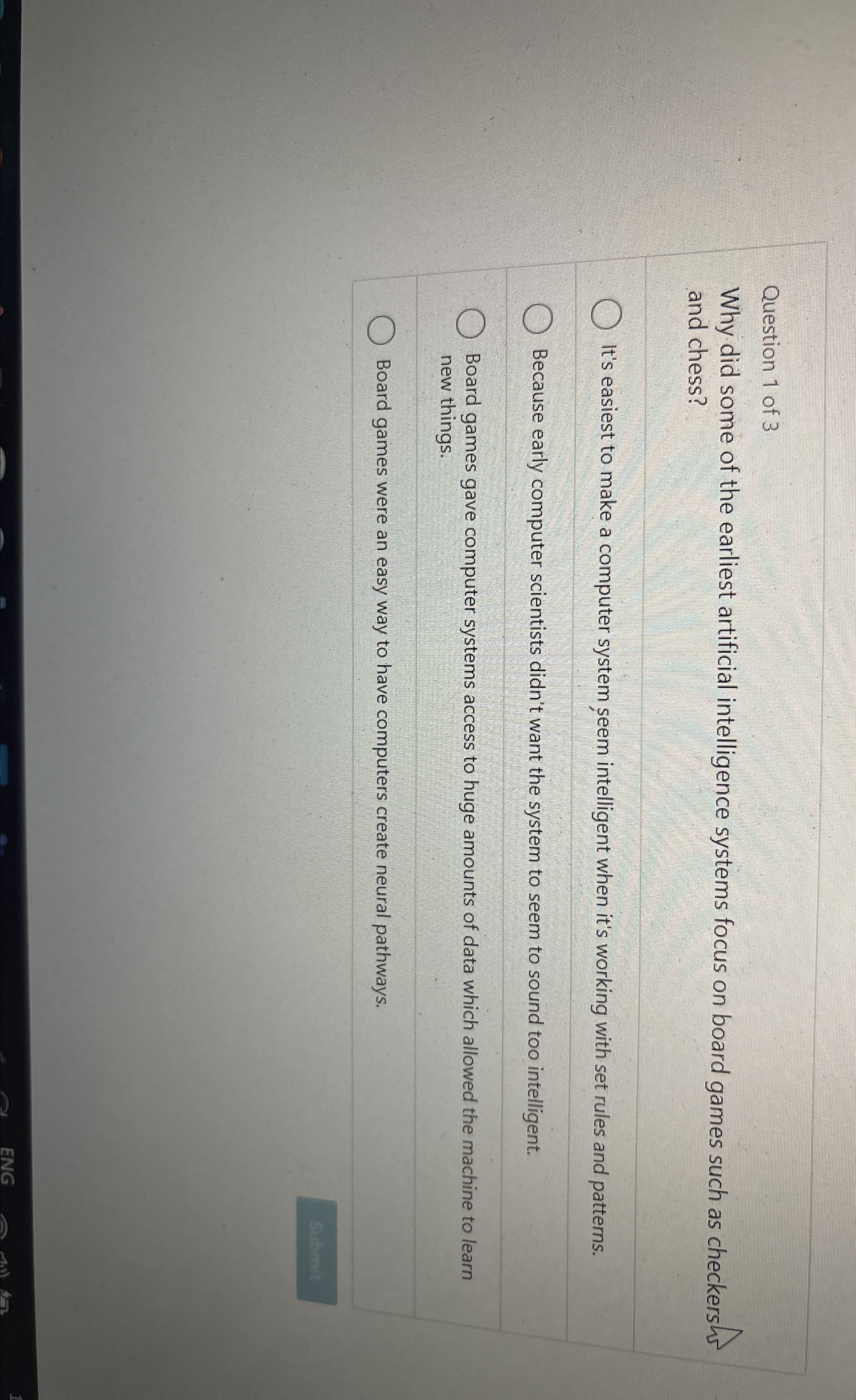 Why did some of the earliest artificial