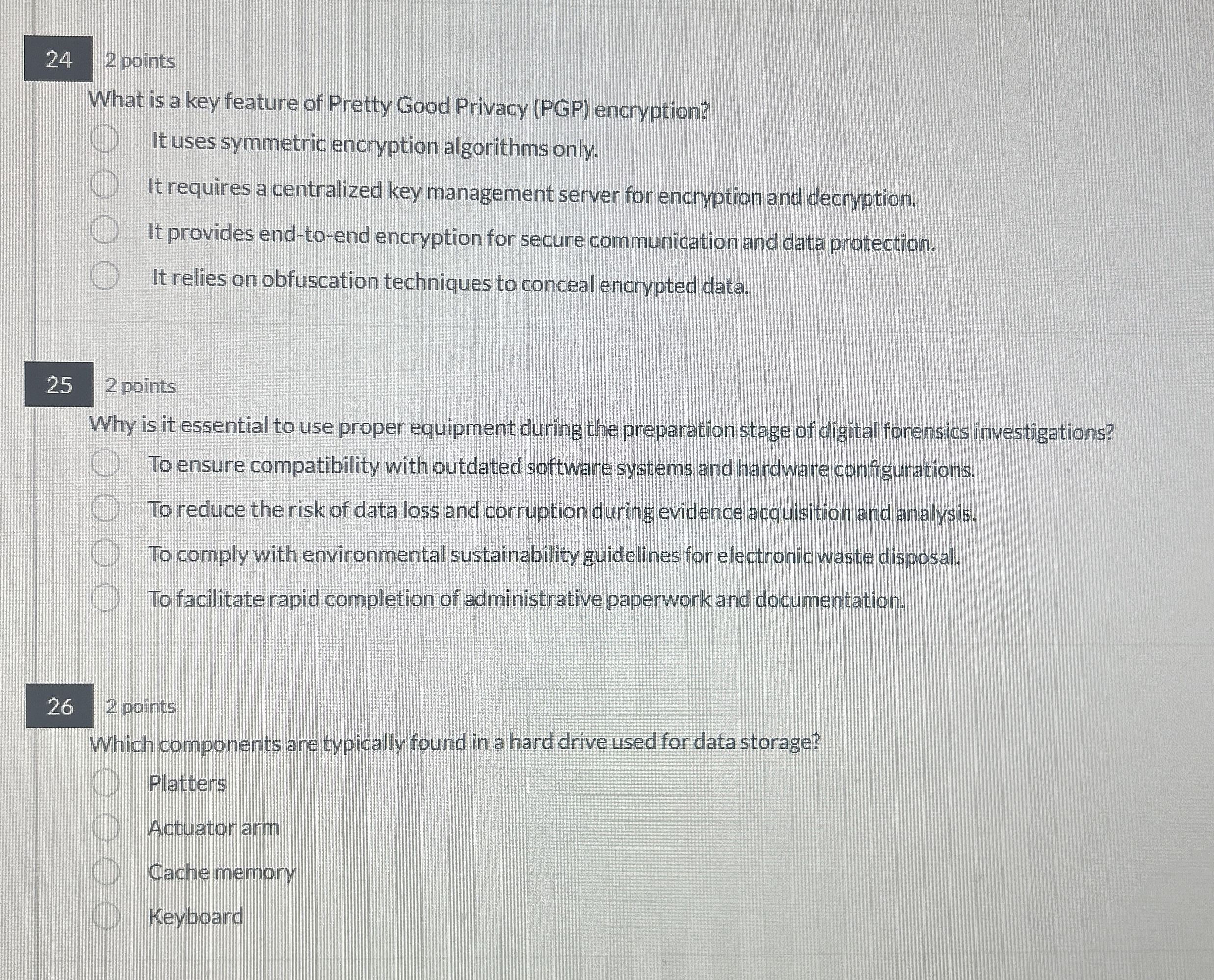 2 points What is a key feature of Pretty Good