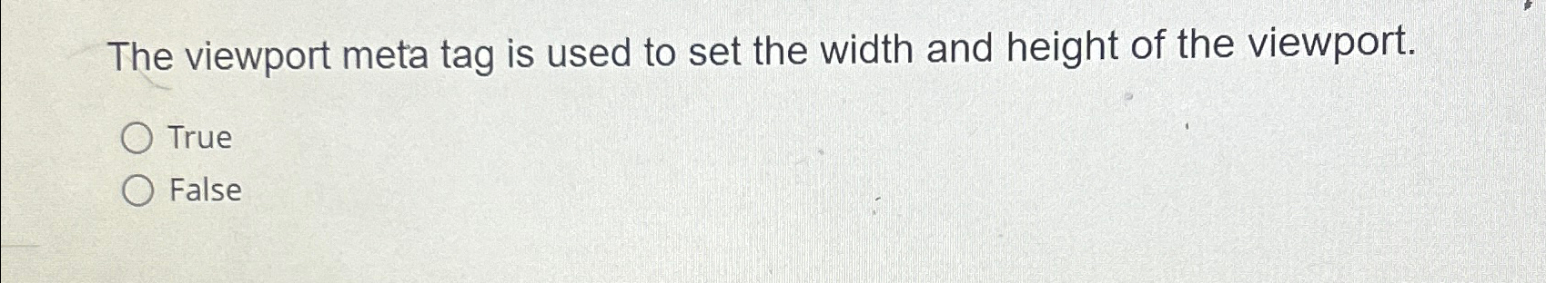 The viewport meta tag is used to set the width