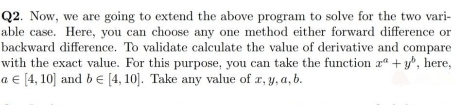 Q 2 . Now, we are going to extend the above