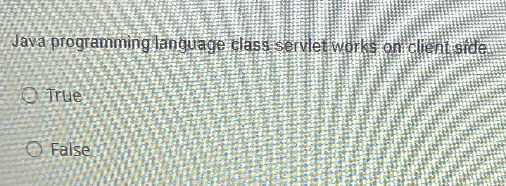 Java programming language class servlet works on