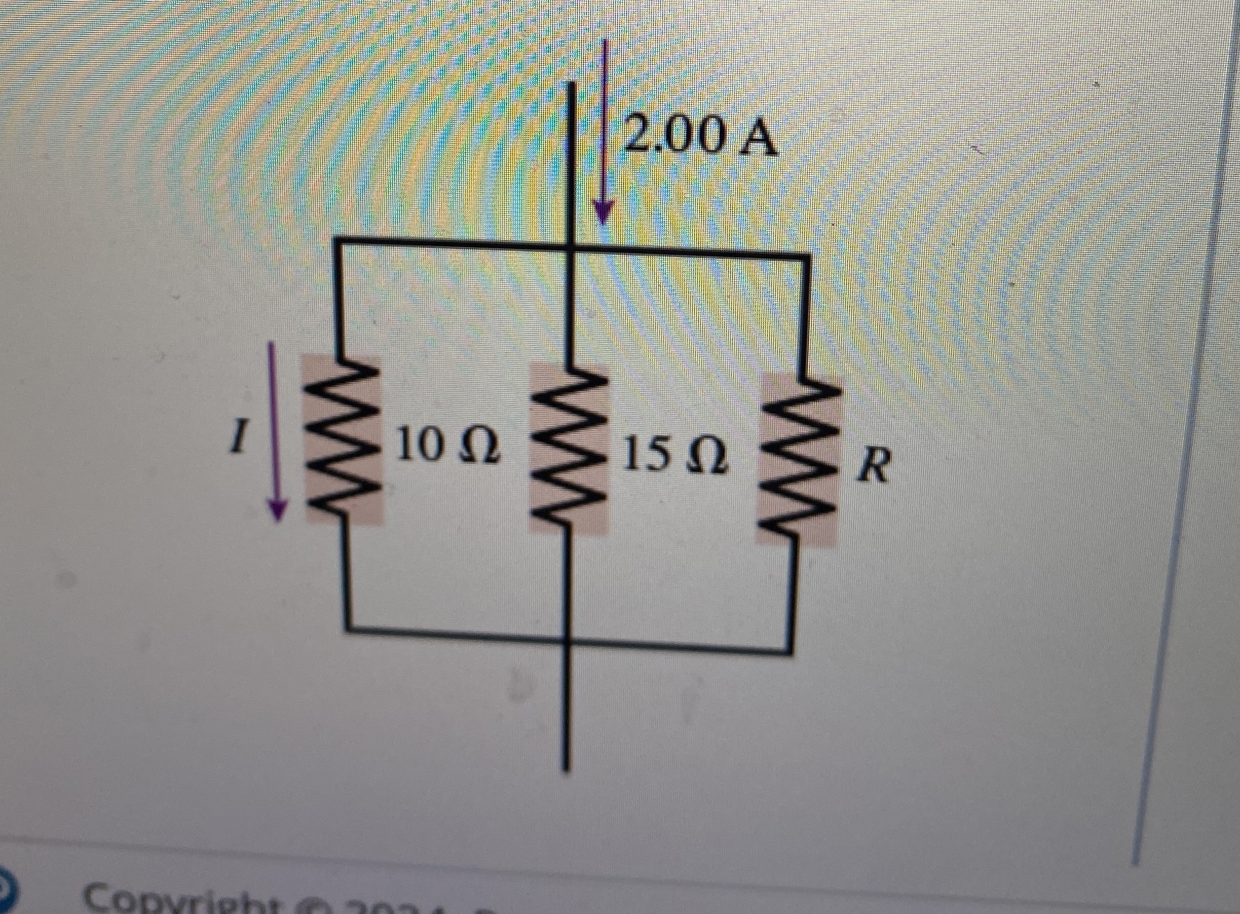 What is the value of resistor R ? I = 0 . 9 4 A